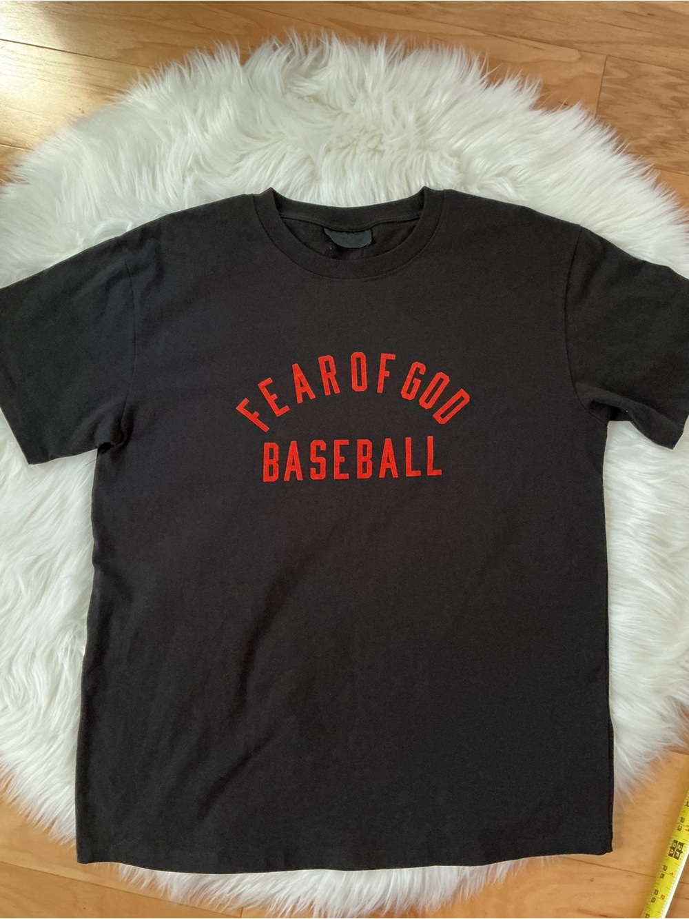 Fear of God Baseball Crew Neck Short Sleeve T-Shirt Size Large